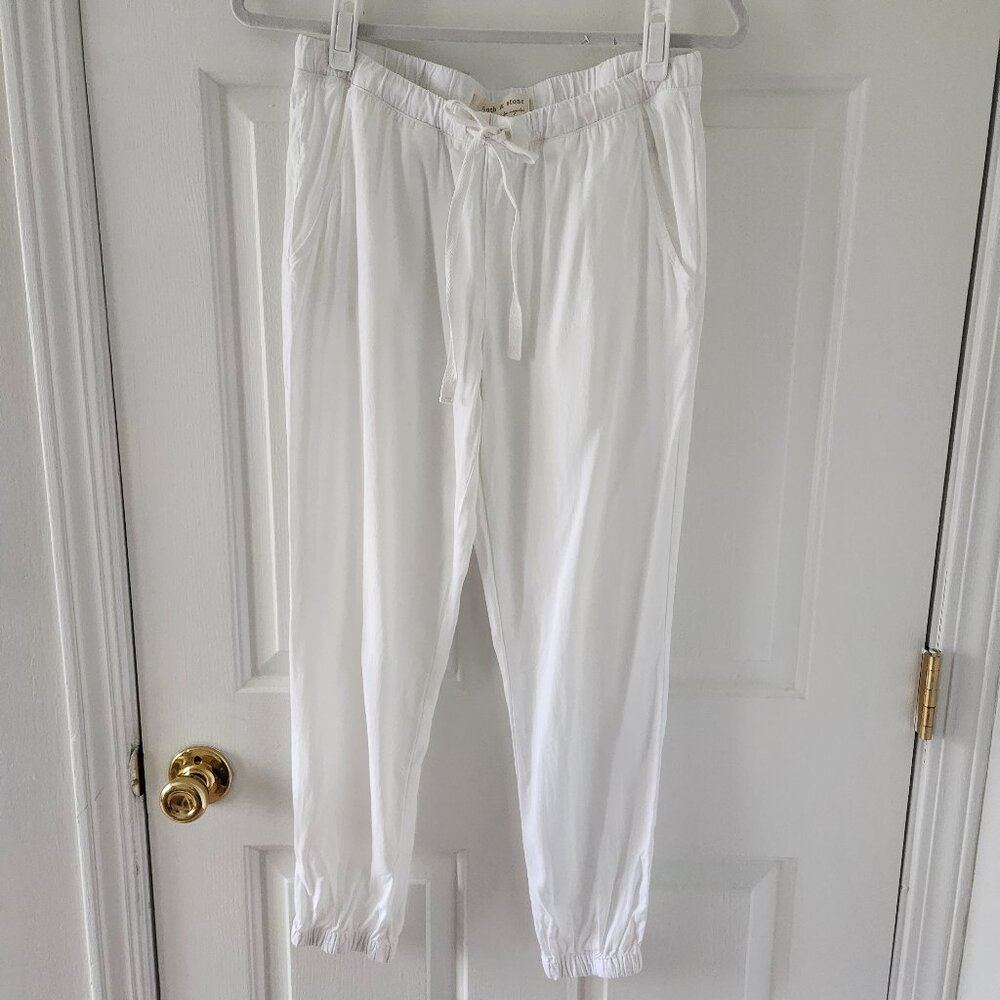 Cloth & Stone Anthropologie White Drawstring Casual Pants - Size XS
